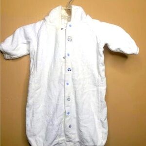 Little Me Towel Toddler Size 0-8 Mons One Piece White Hooded Long Sleeve